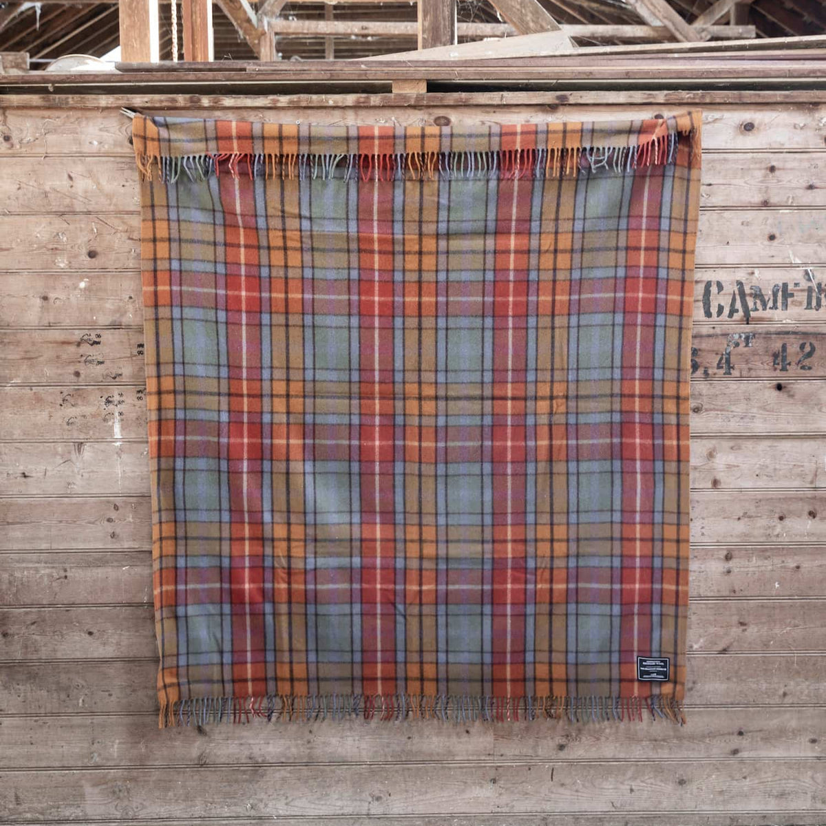 Heritage Wool Tartan Blanket / Autumn