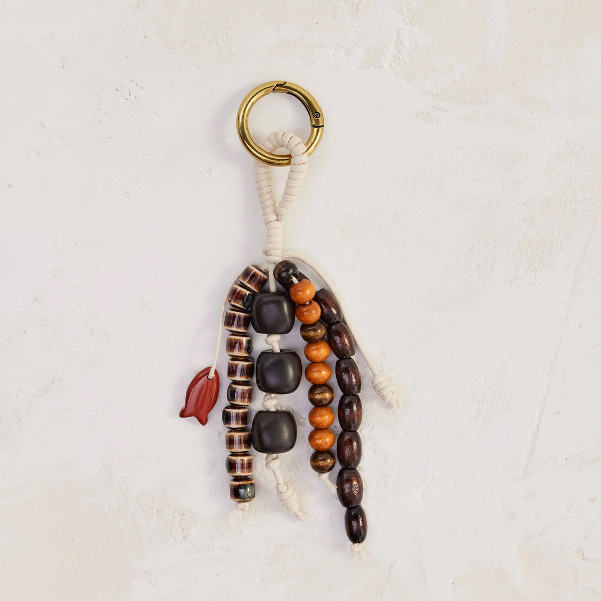 Lucky Fish Bag Charm / Ivory