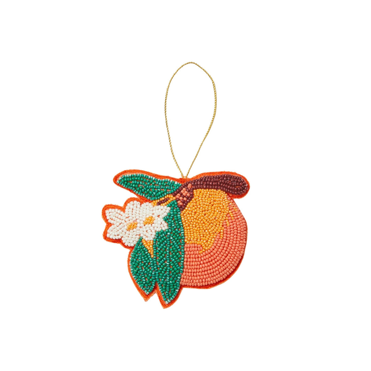Orange Beaded Christmas Decoration