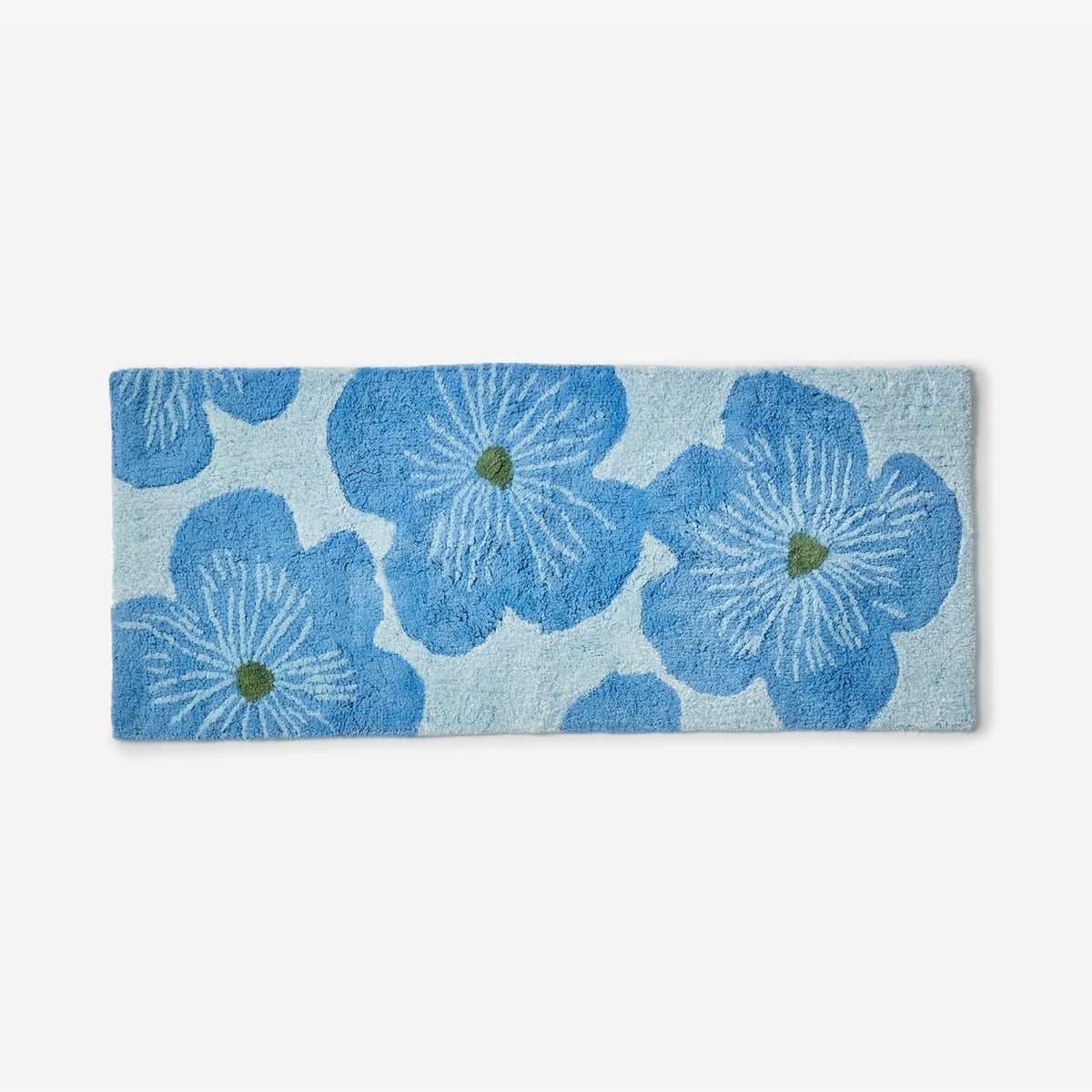 Jardin Blue Long Bath Mat
