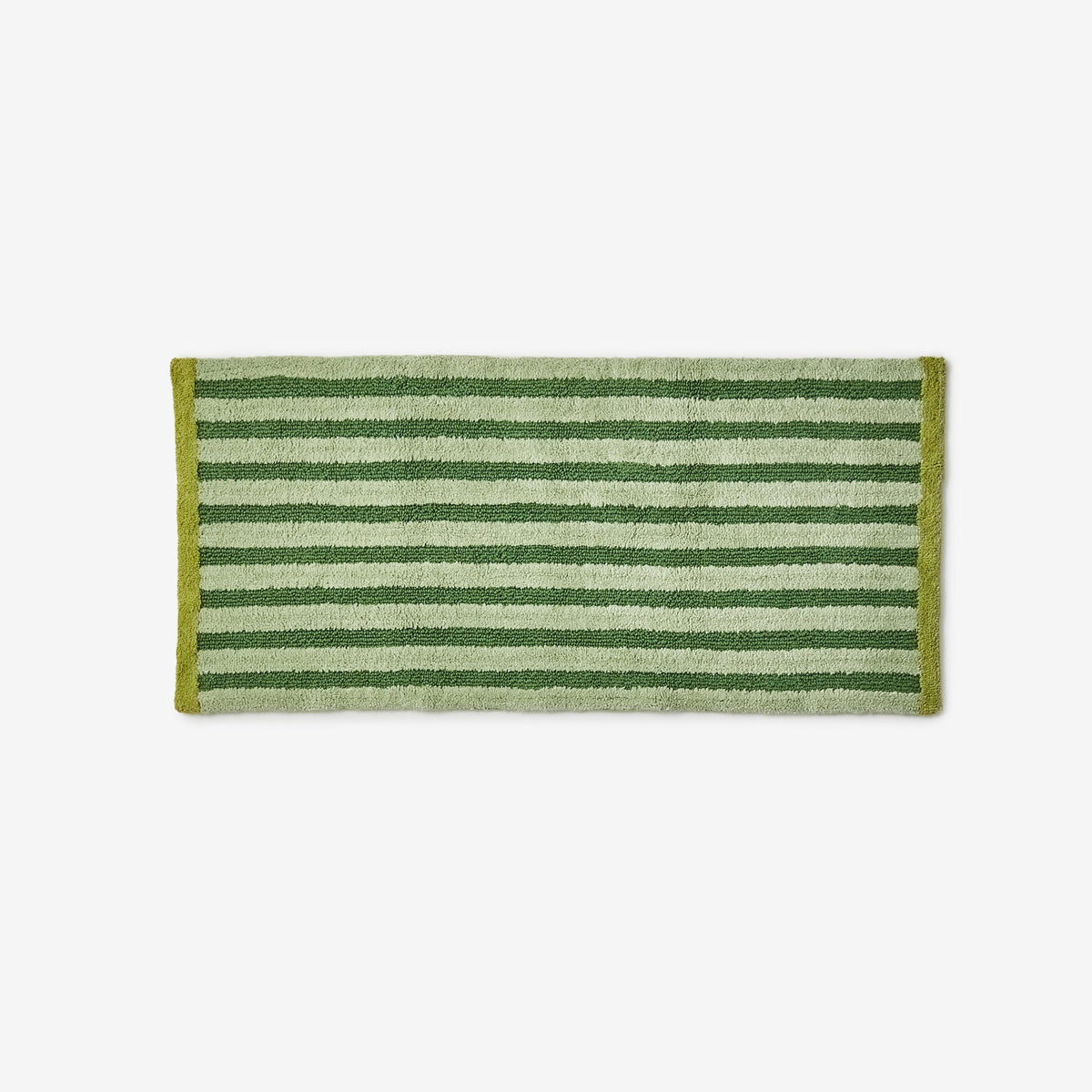 Stripe Khaki Long Bath Mat
