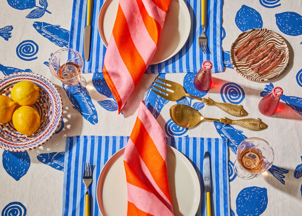 Sardines Blue Tablecloth