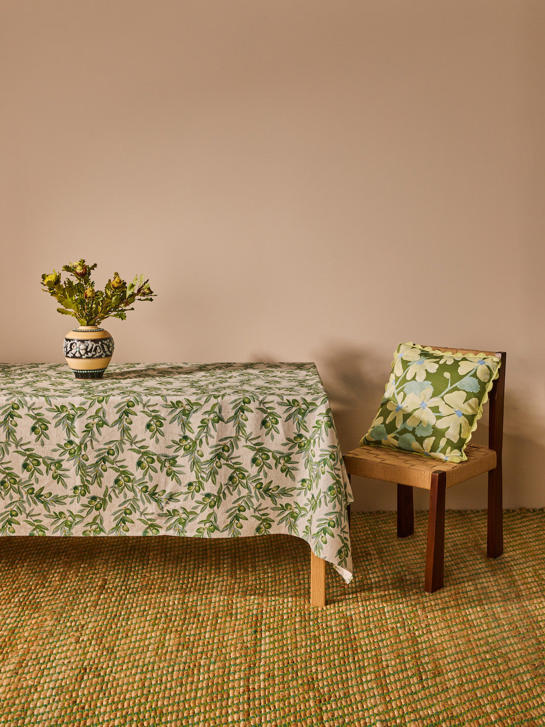 Olive Green Tablecloth