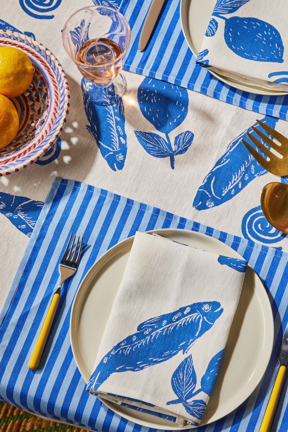 Sardines Blue Tablecloth