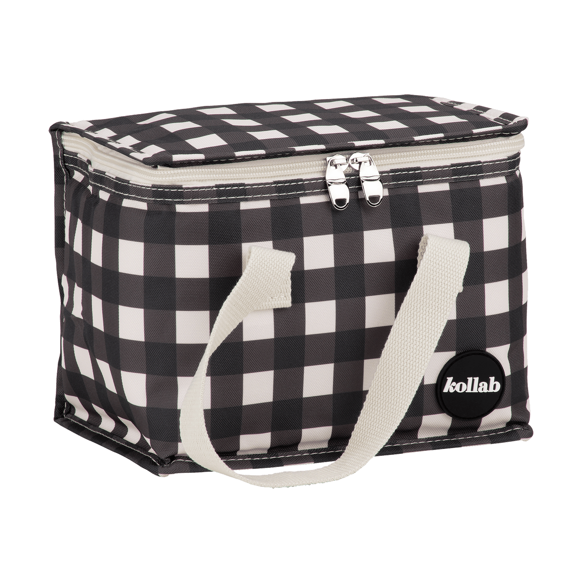 Black Check Holiday Lunch Box