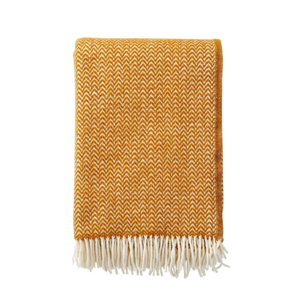 Chevron Wool Throw / Caramel
