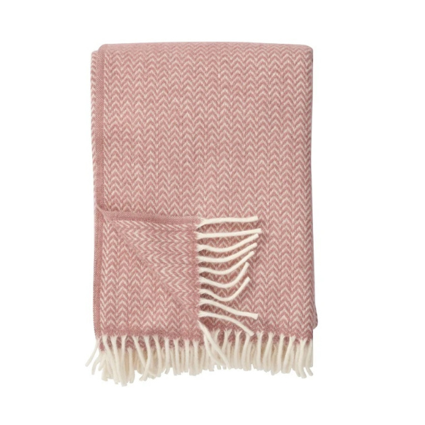 Chevron Wool Throw / Nude
