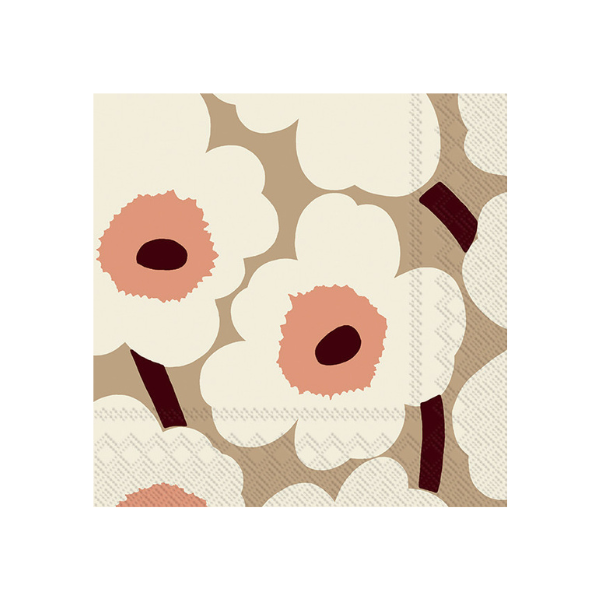 Marimekko Napkins / Unikko Cream Rose