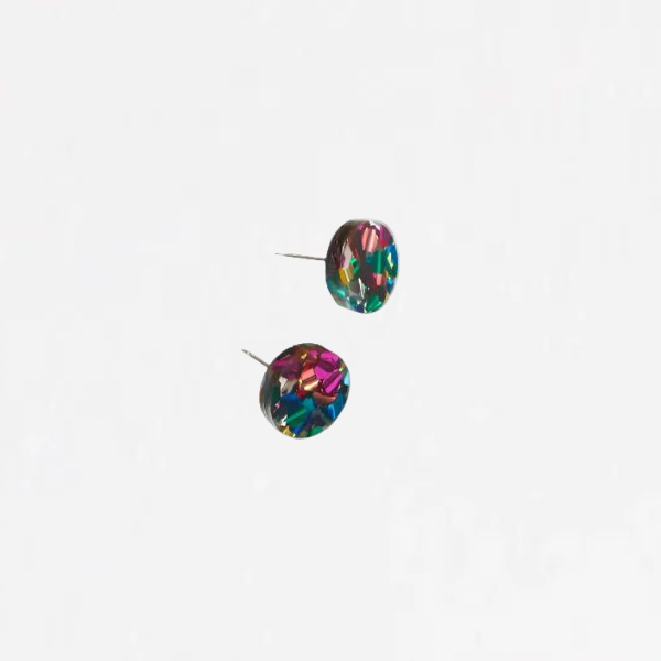 Mini Circle Stud Earrings / Disco