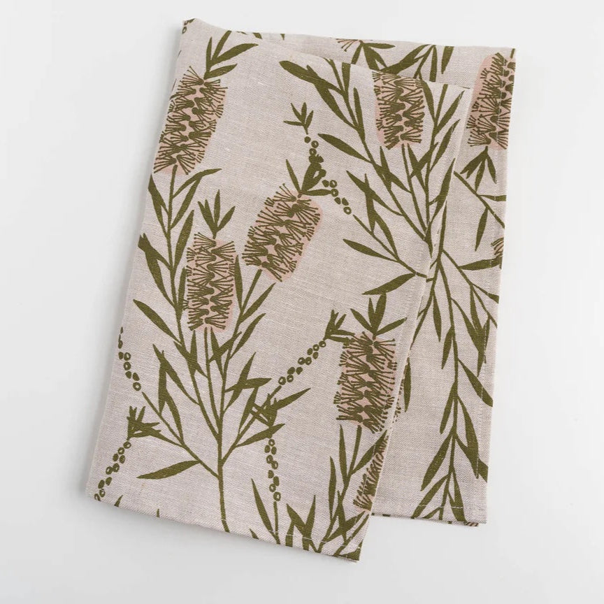 Bottlebrush Tea Towel / Bushleaf &amp; Riversalt