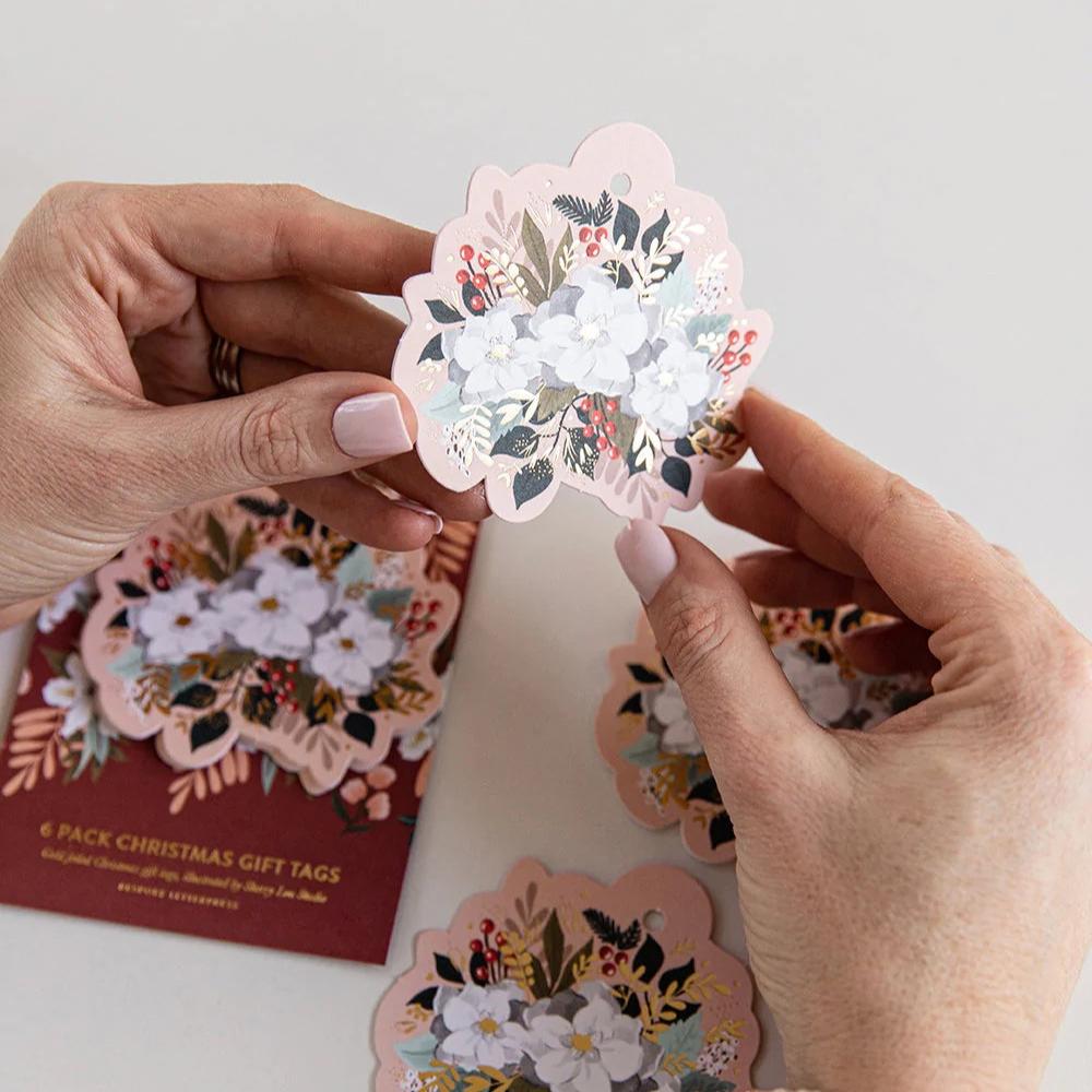 Christmas Gift� Tags 6pk  / Christmas Flower