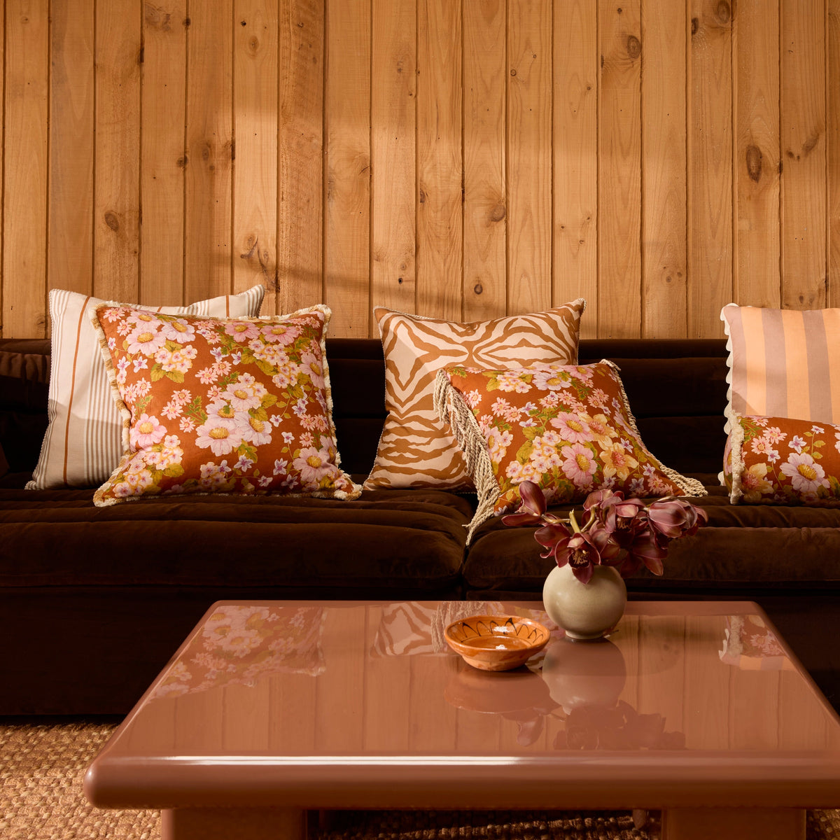 Buttercup Rust 60cm Cushion