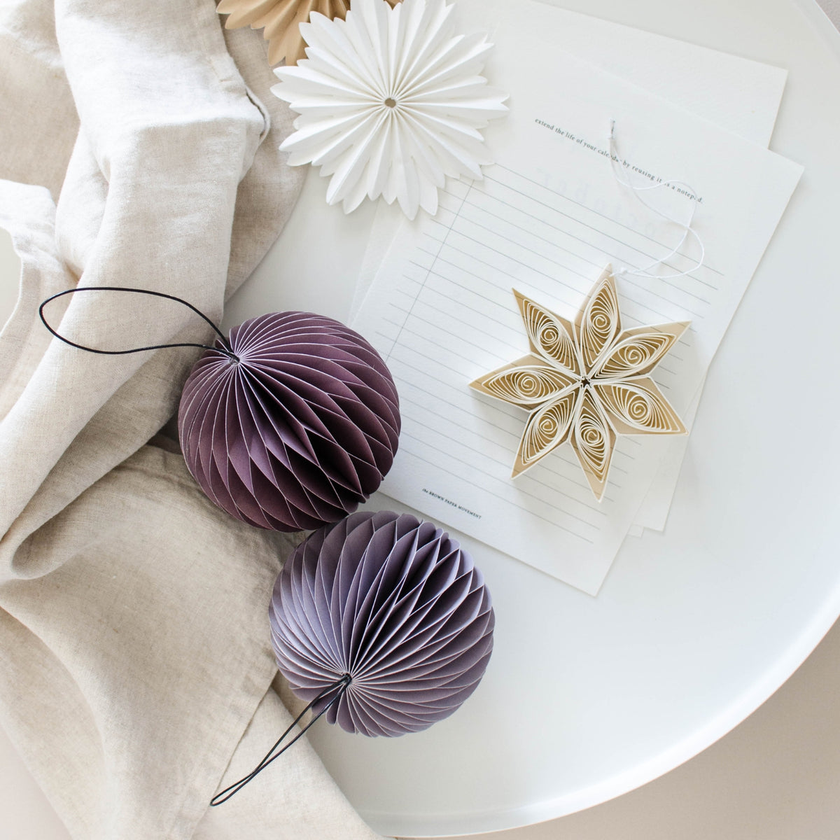 Quilling Star Paper Ornament 3pc Set