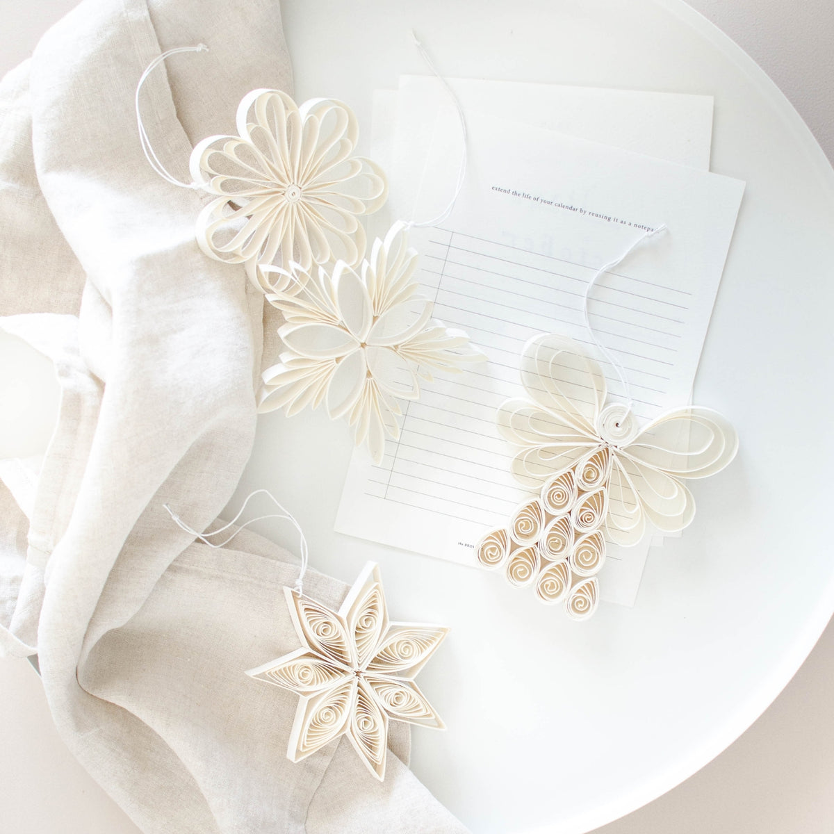 Quilling Star Paper Ornament 3pc Set