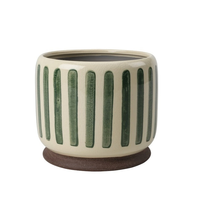 Collector Stripe Indoor Pots / Green