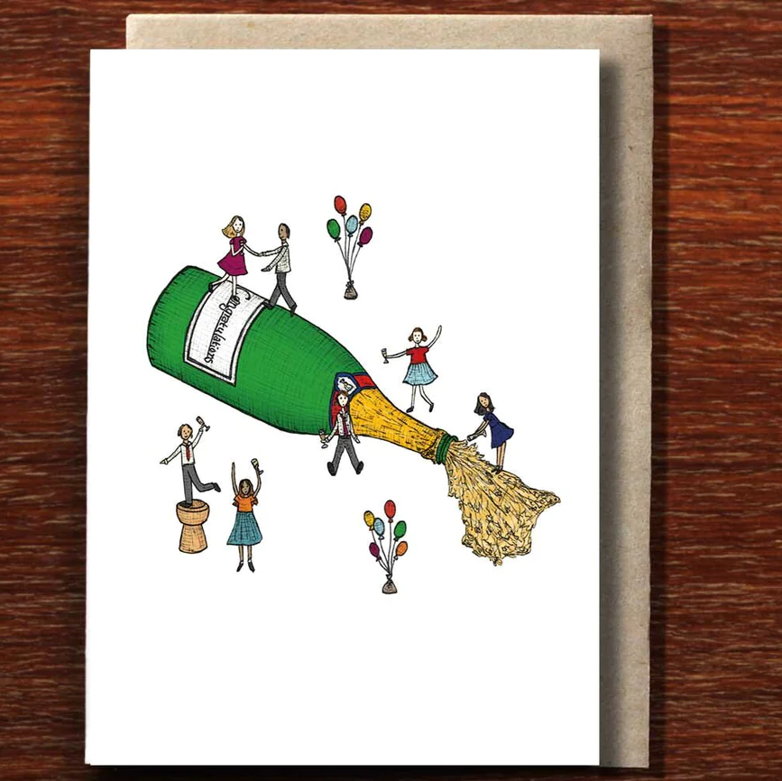 Greeting Card / Congratulations Champagne