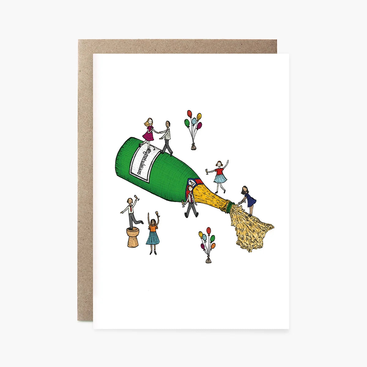 Greeting Card / Congratulations Champagne