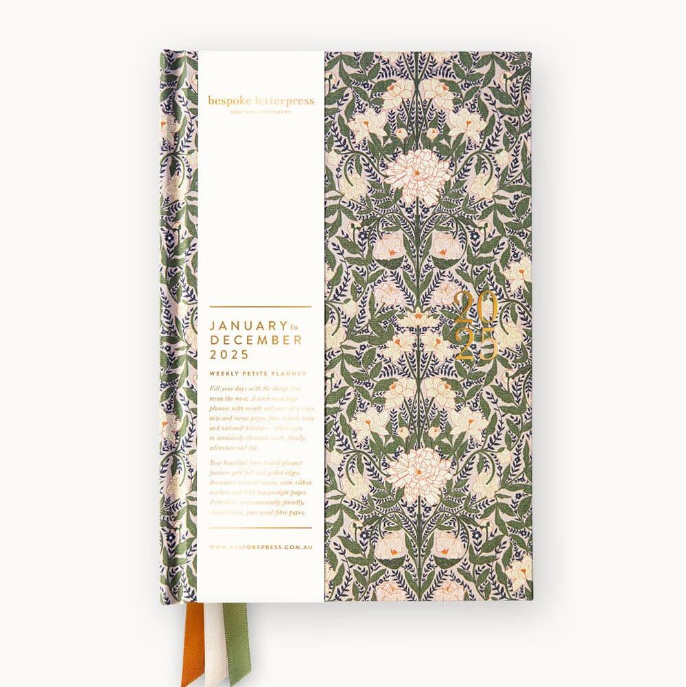 2025 Petite Linen Bound Planner / Chrysanthemum