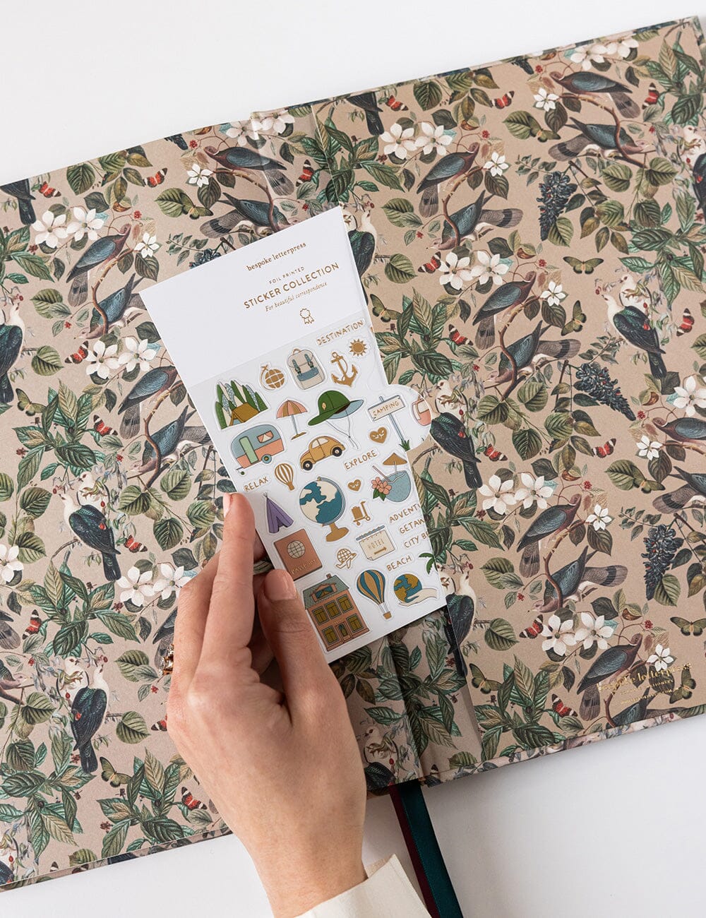 2026 Desktop A4 Linen Bound Planner / Botanical Grove
