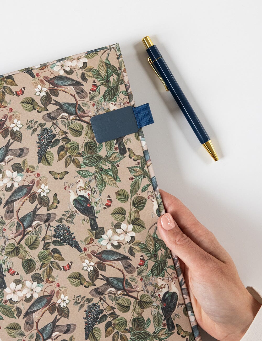 2026 Desktop A4 Linen Bound Planner / Botanical Grove