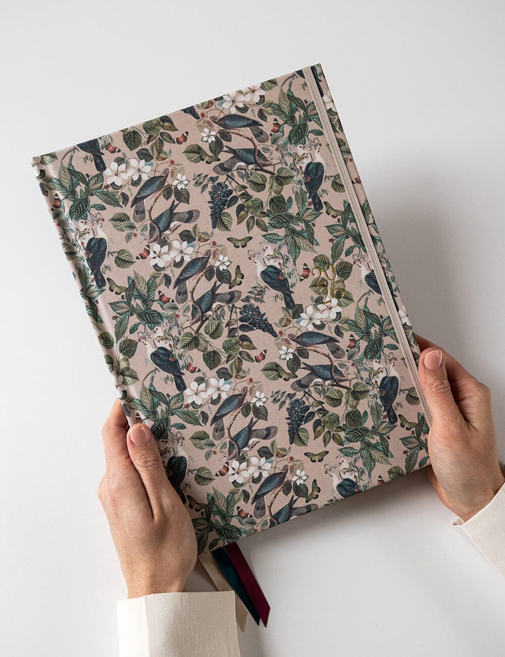 2026 Desktop A4 Linen Bound Planner / Botanical Grove