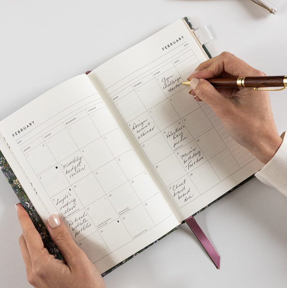 2026 Petite Linen Bound Planner / Summer Perennials