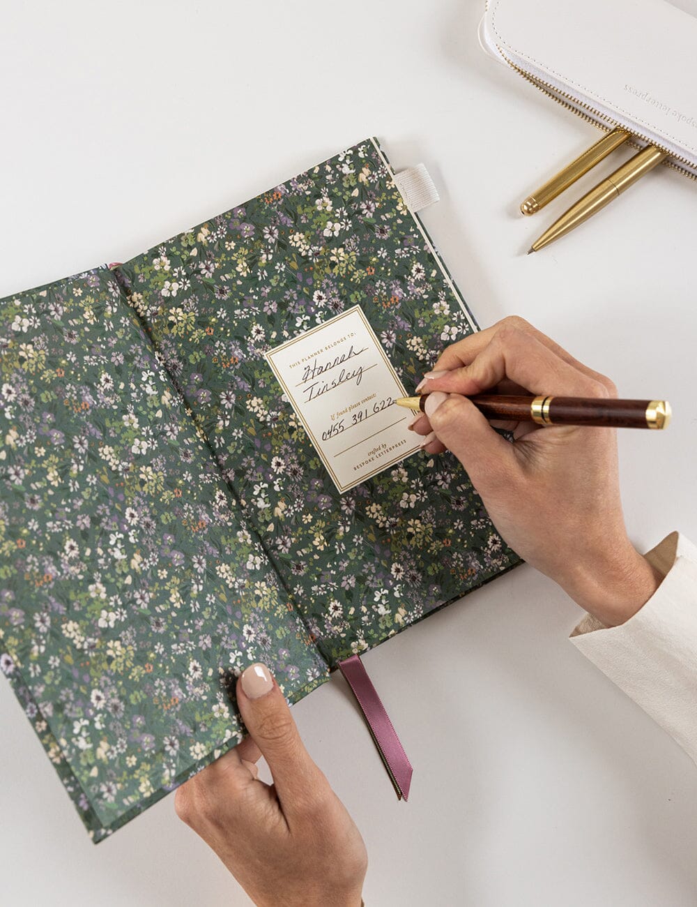 2026 Petite Linen Bound Planner / Summer Perennials