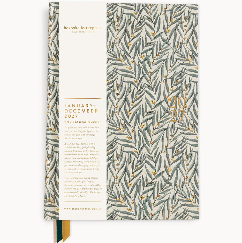 2027 Desktop Planner / Golden Wattle