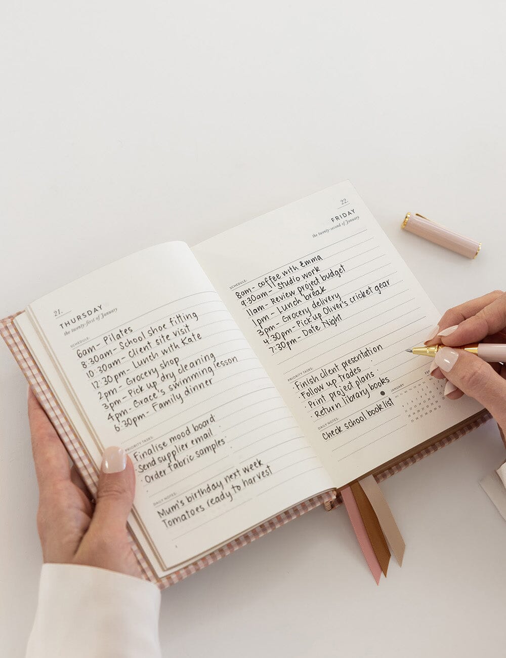 2027 Day To Page / Primrose Gingham
