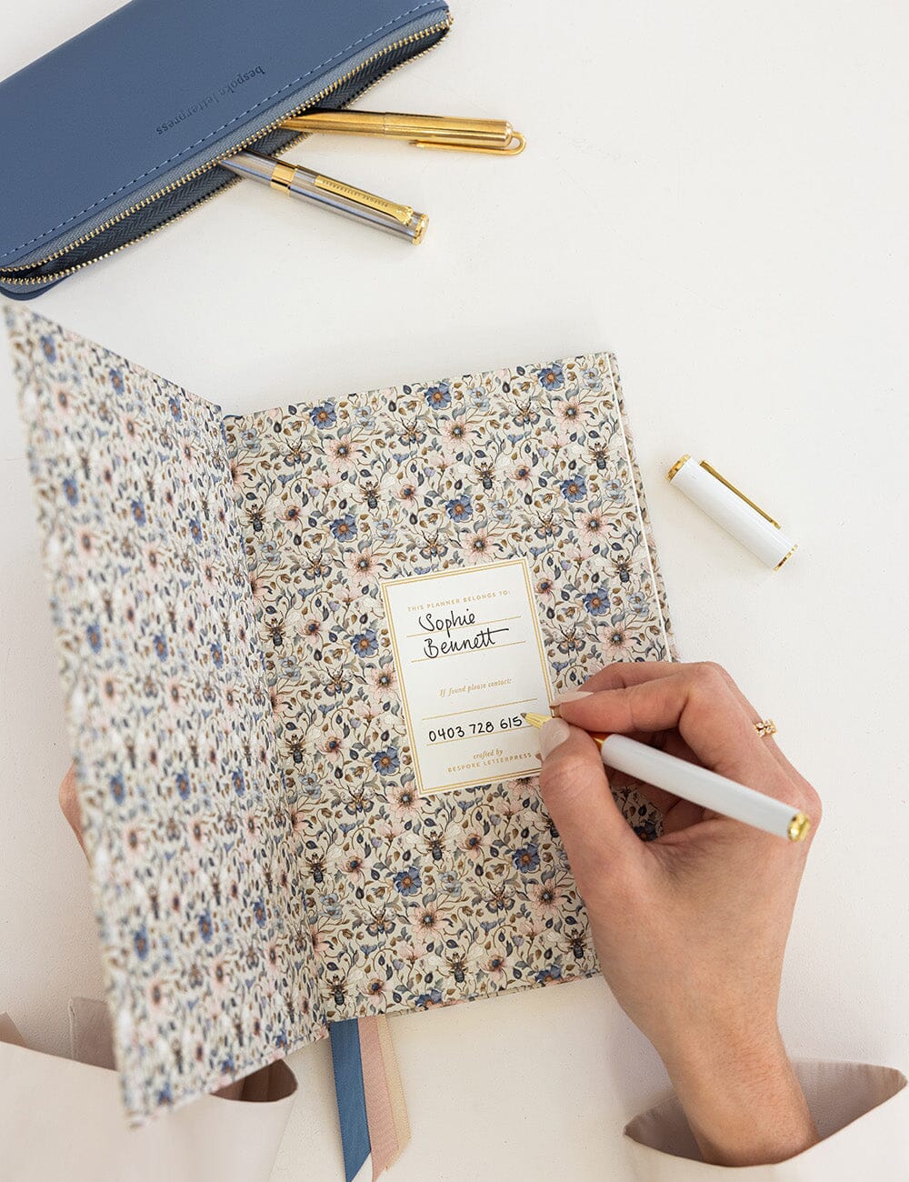 2027 Petite Vertical Planner / Duchess Blooms