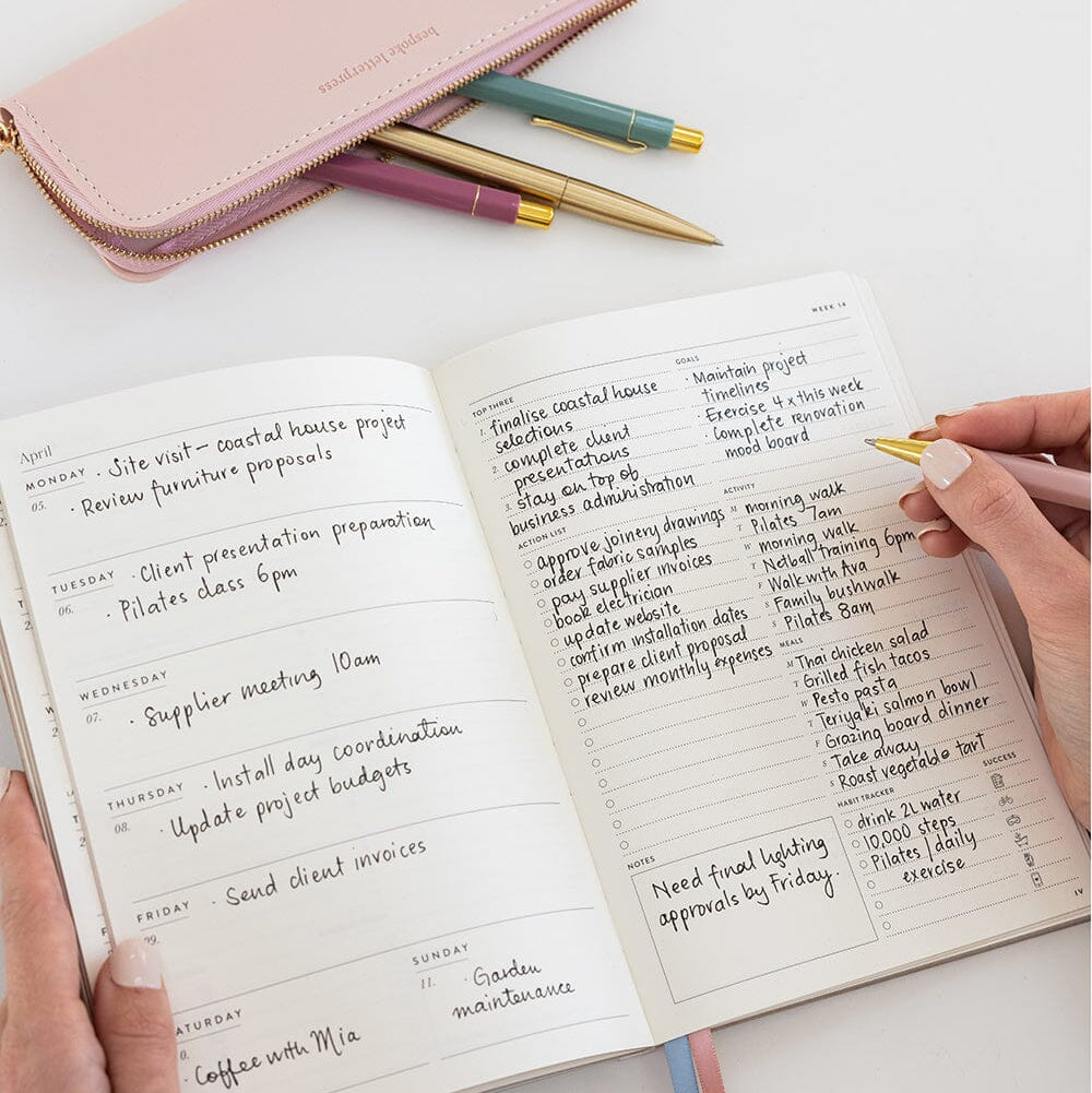 2027 Weekly Productivity Planner / Regency Blooms