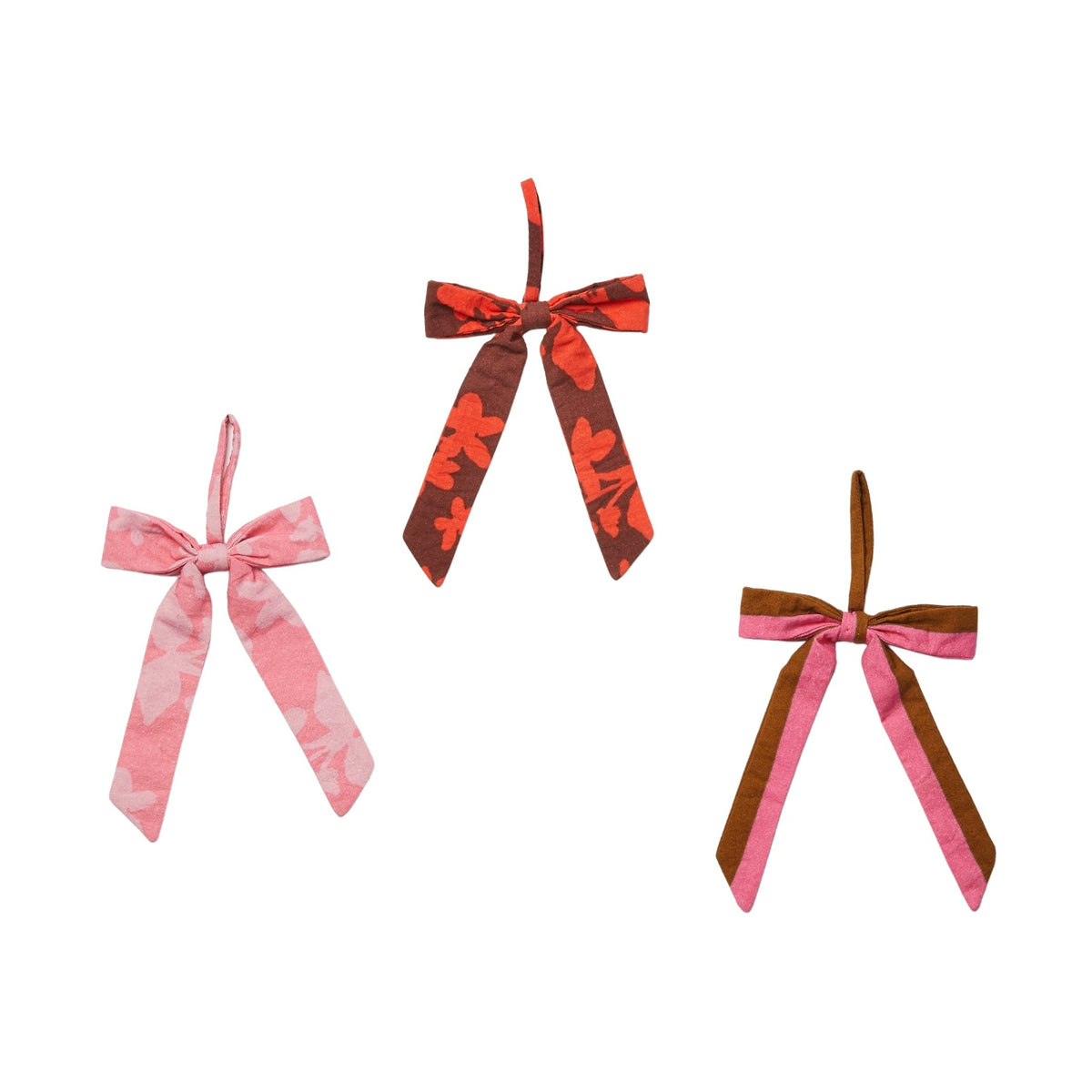 Mixed Pink Bow Christmas Decoration Set