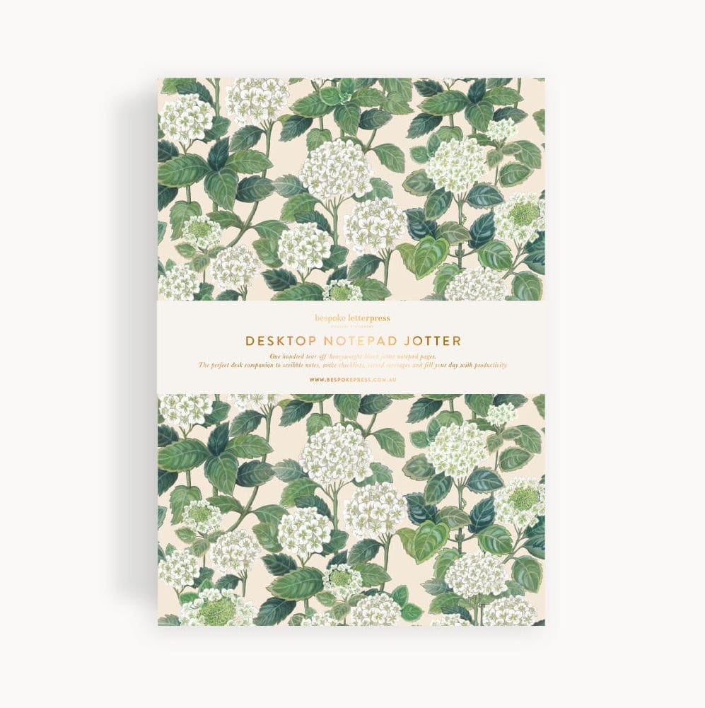 Hydrangea Notepad Desktop Jotter
