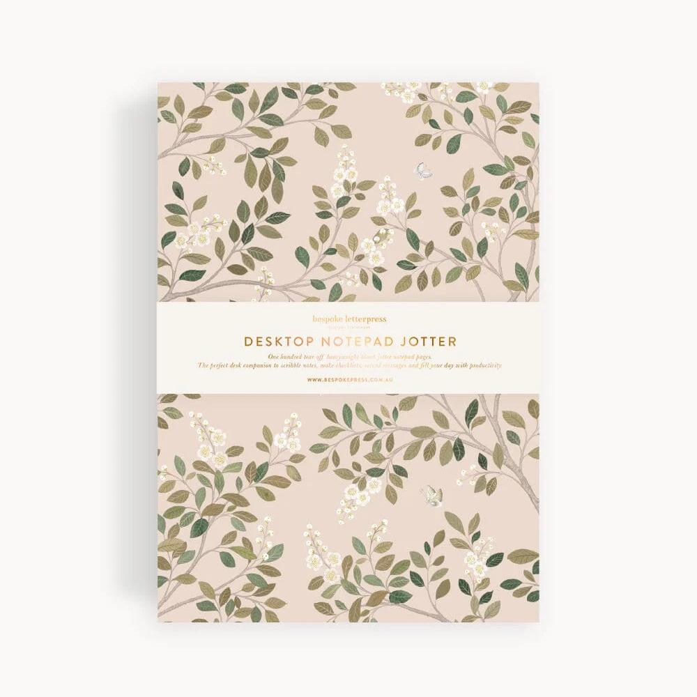 White Blossoms Notepad Jotter