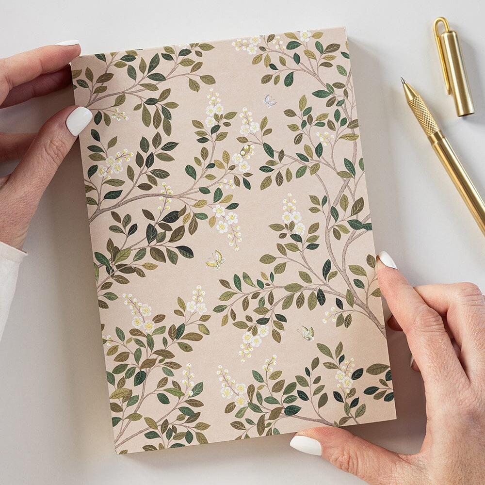 White Blossoms Notepad Jotter