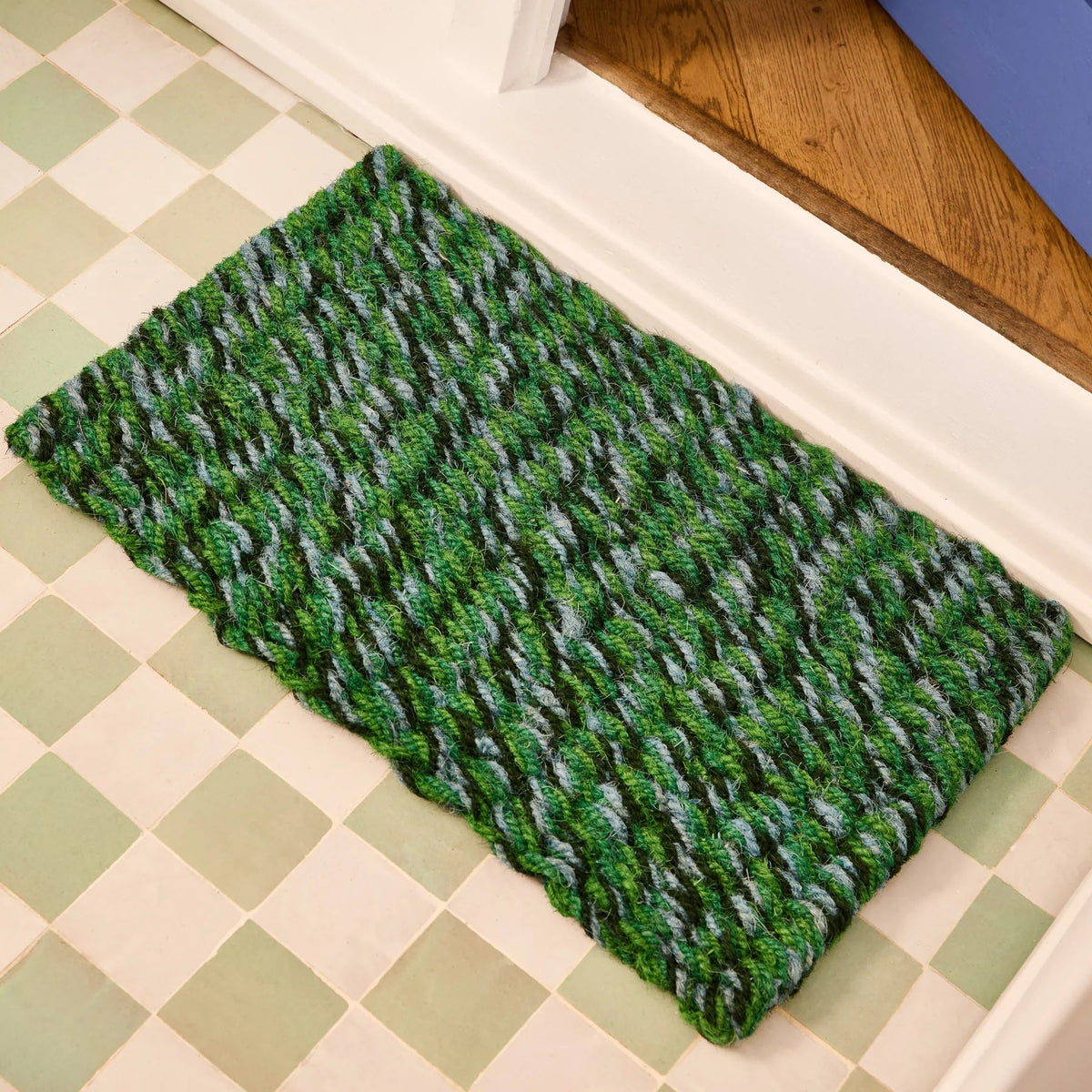 Woven Emerald Door Mat