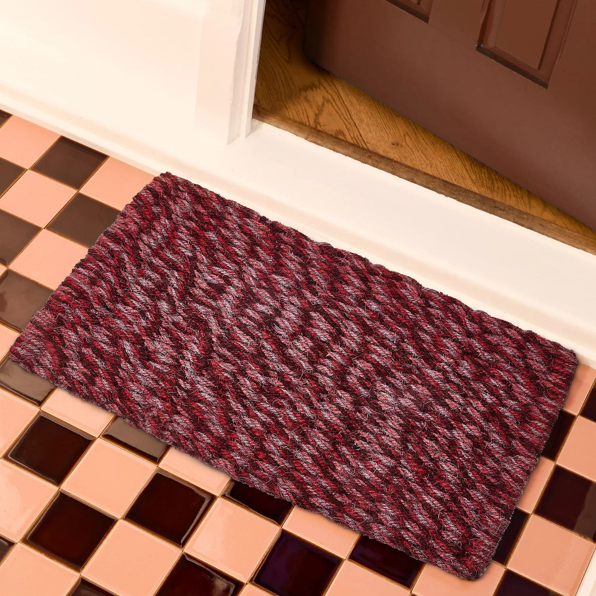 Woven Rose Door Mat