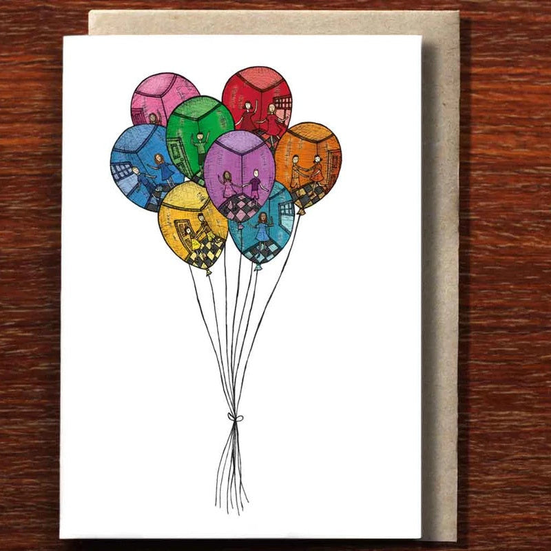 Greeting Card / Dancing In Balloons