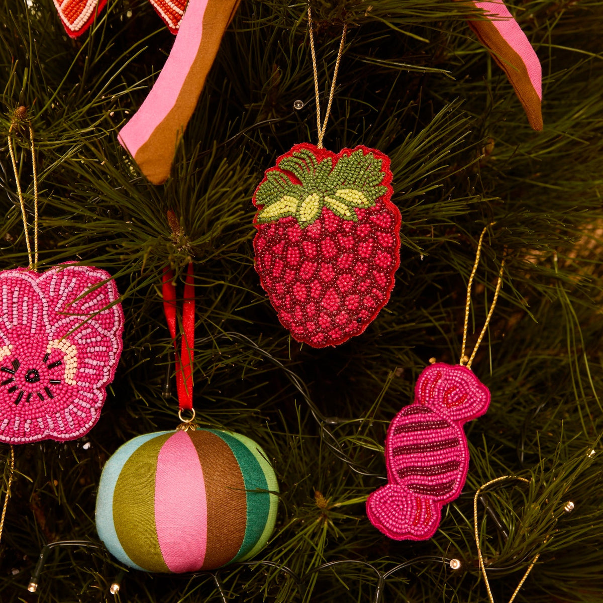 Patchwork Stripe Christmas Decoration