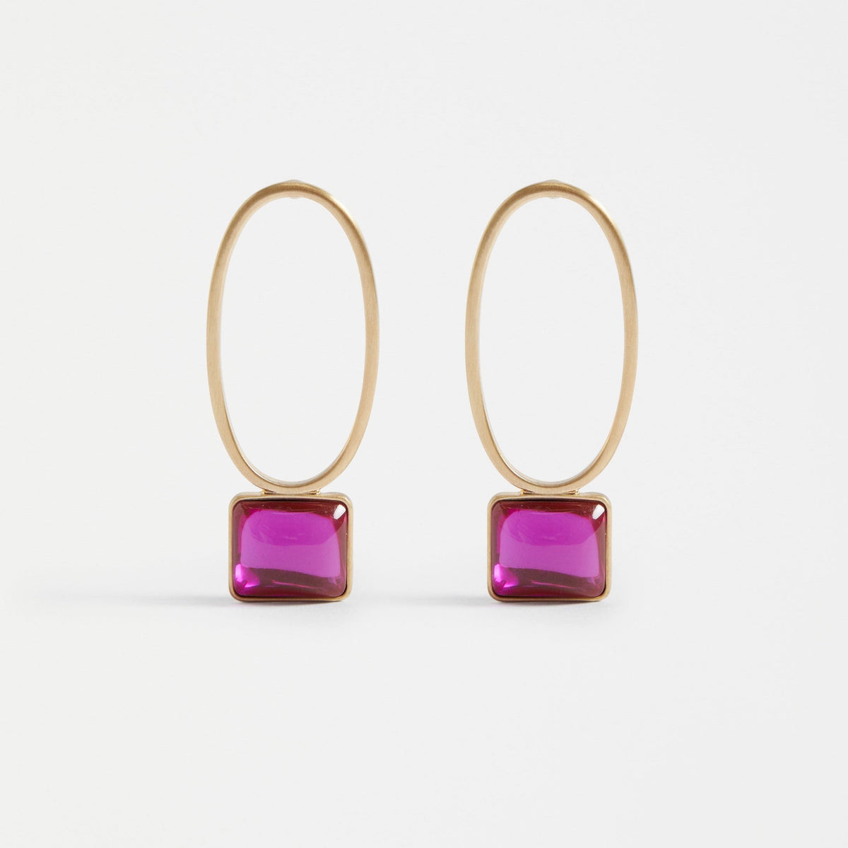 Stal Drop Earring / Hot Pink