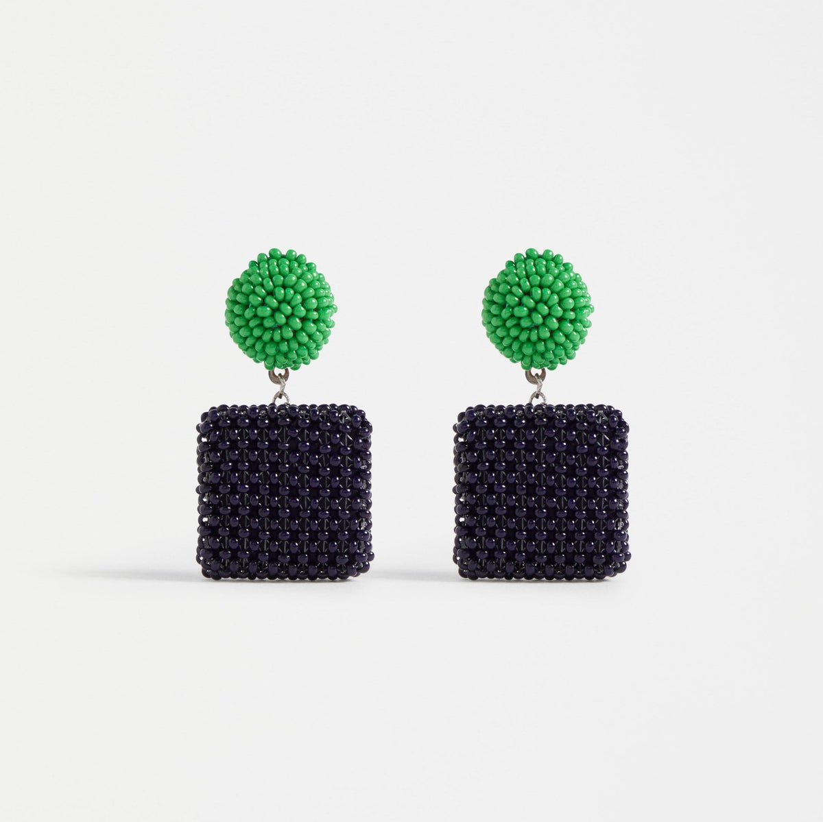 Gara Long Drop Earring / Bright Navy