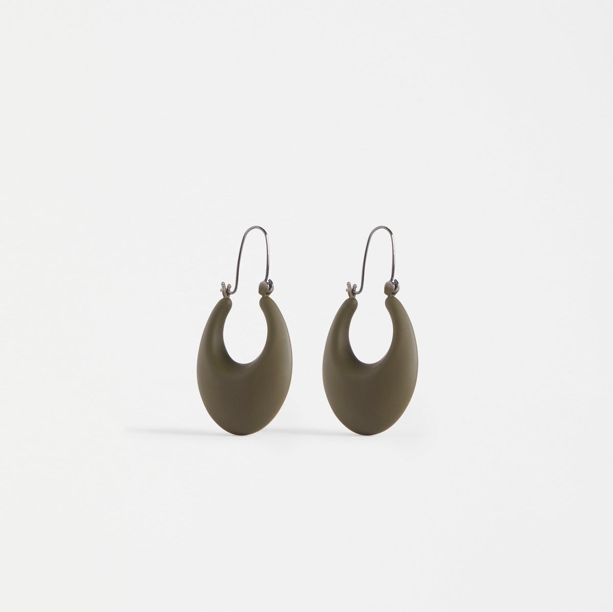 Ellik Long Hoop Earring / Seaweed