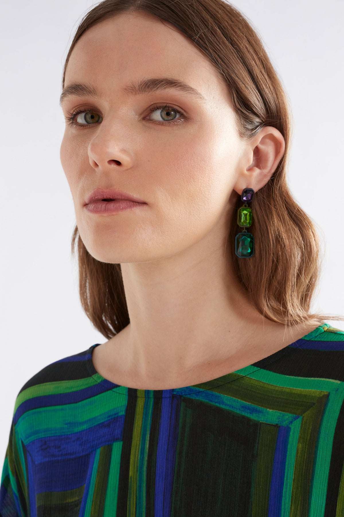 Jule Long Drop Earring / Teal