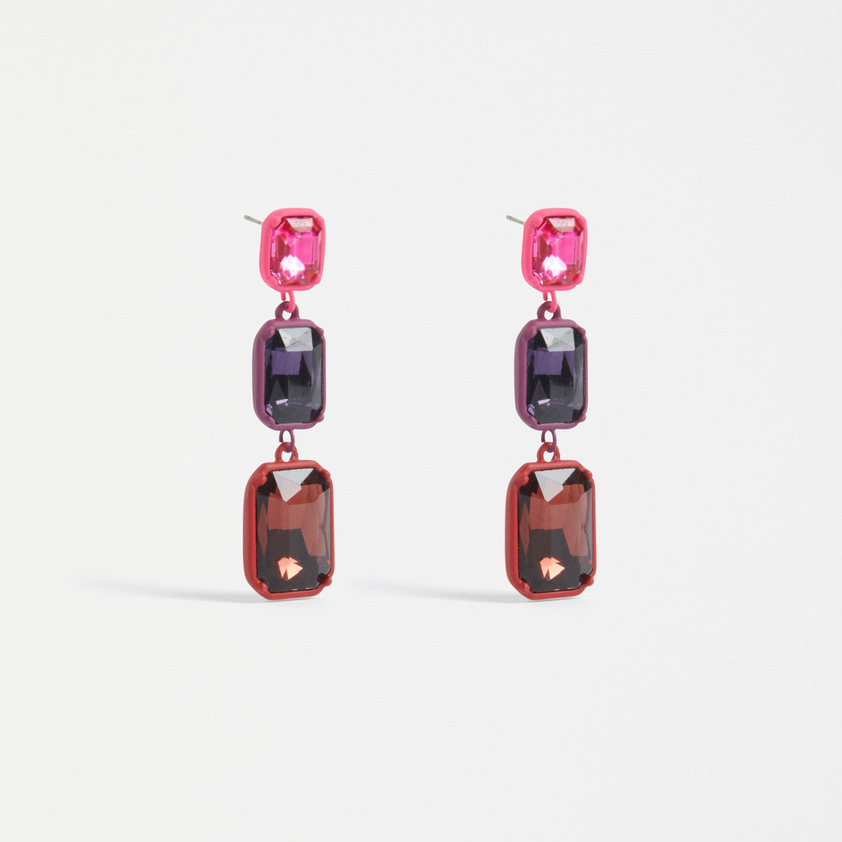 Jule Long Drop Earring / Red