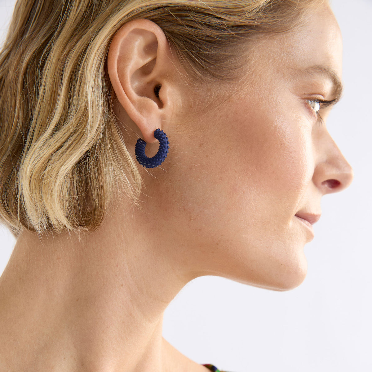Ekstaa Mini Hoop Earring / Navy