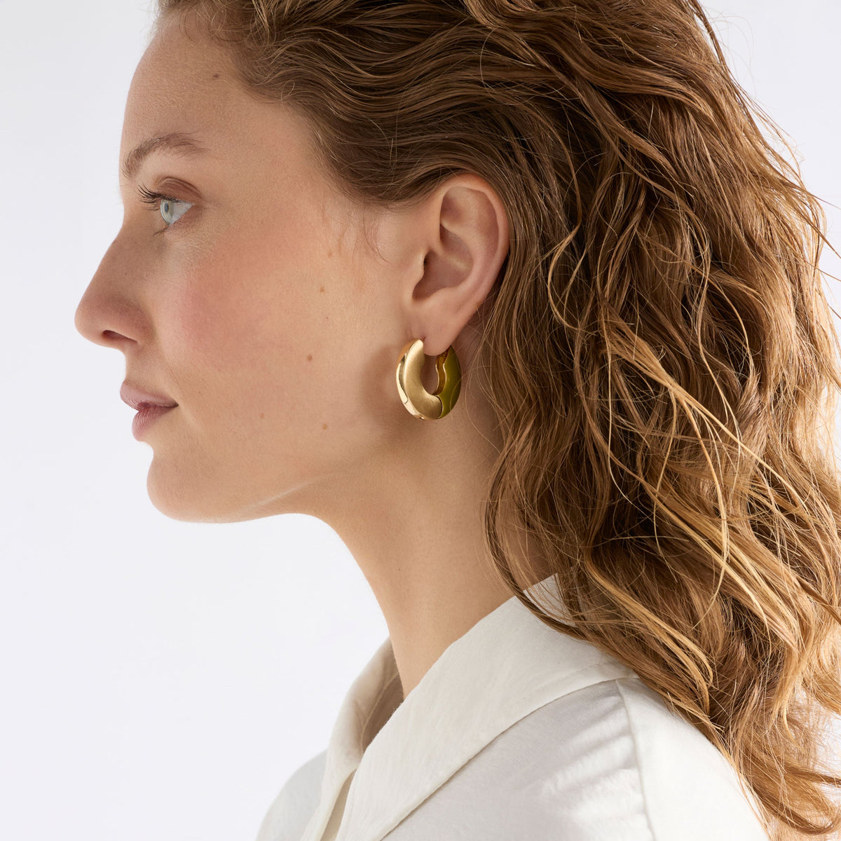 Itva Hoop Earring / Chartreuse