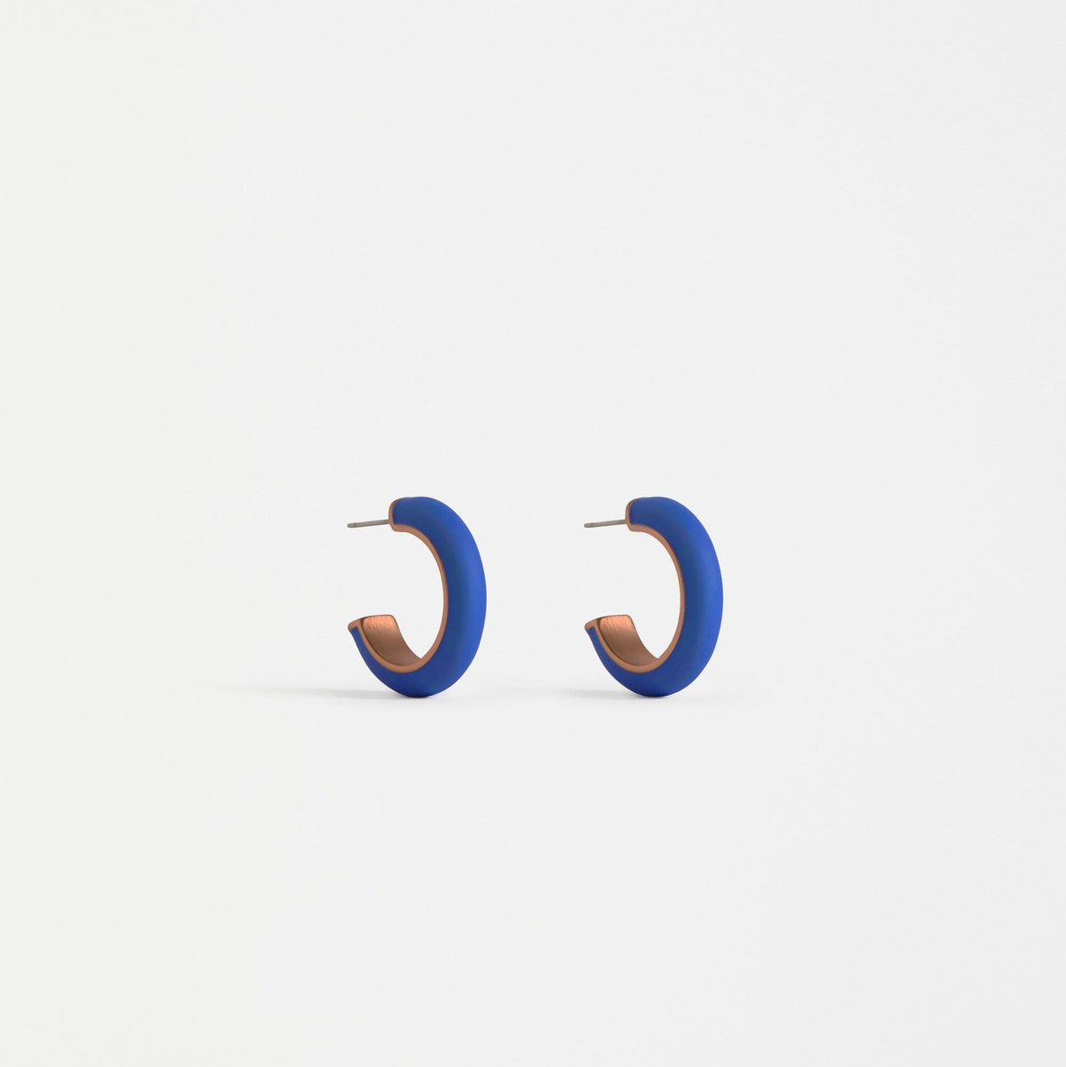 Emal Mini Hoop Earring / Cobalt