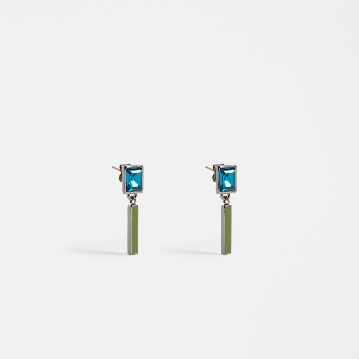 Ival Short Drop Earring / Teal