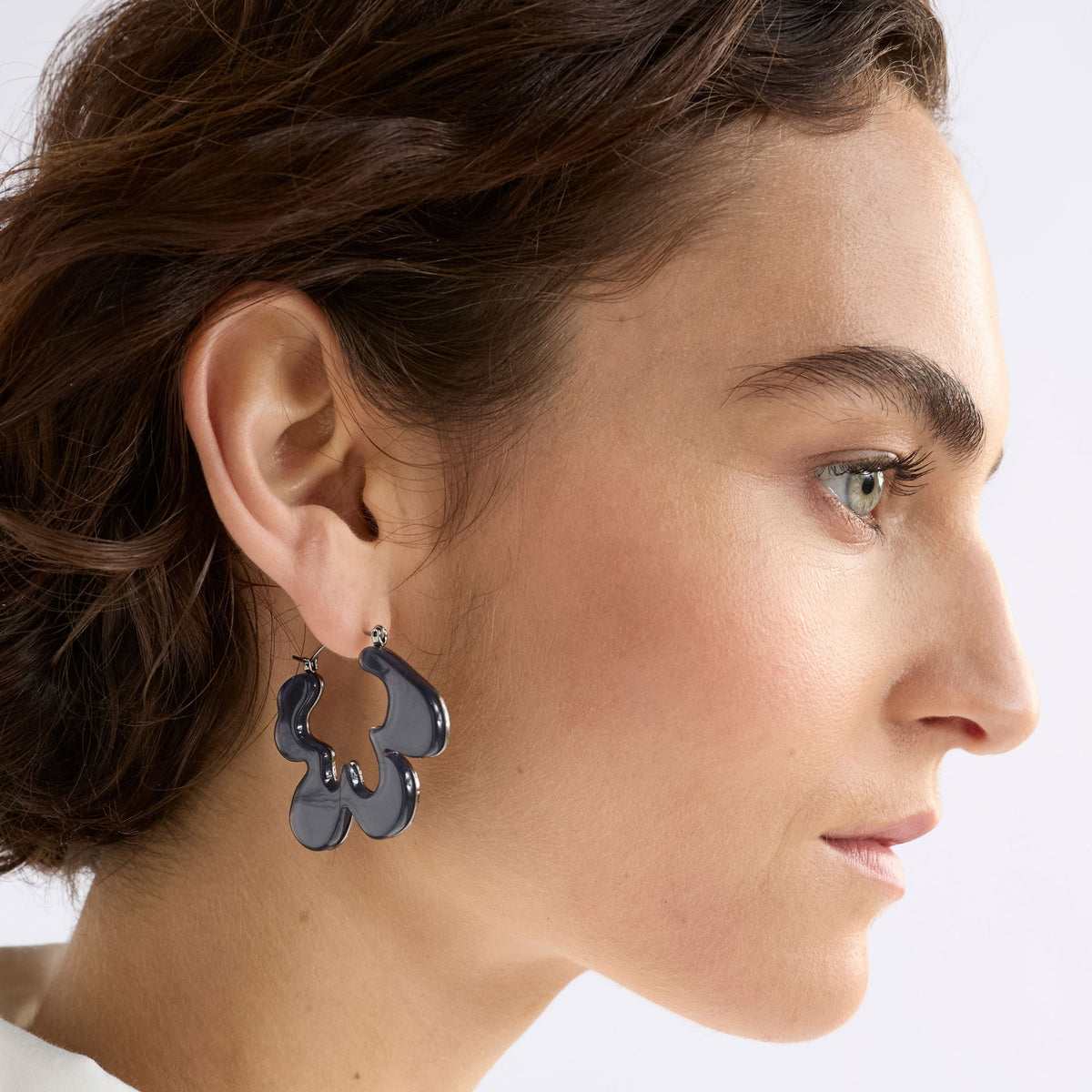 Lomma Hoop Earring / Bright Navy
