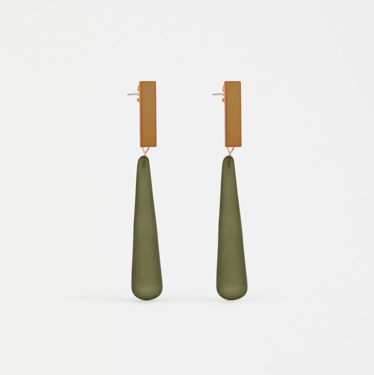 Arens Drop Earring / Dark Olive